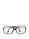 CHANEL Pre-Owned 2000s chain-detail square glasses - Black