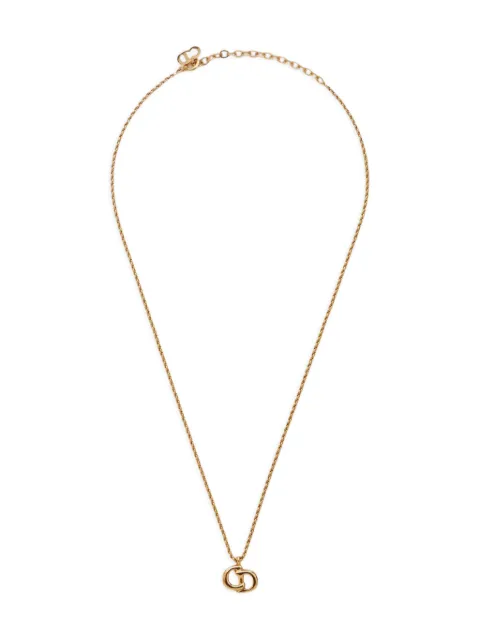 Christian Dior Pre-Owned 1980-1990s CD logo necklace
