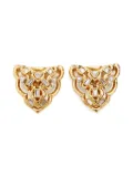 Saint Laurent Pre-Owned 1980-2000s rhinestone gold earrings