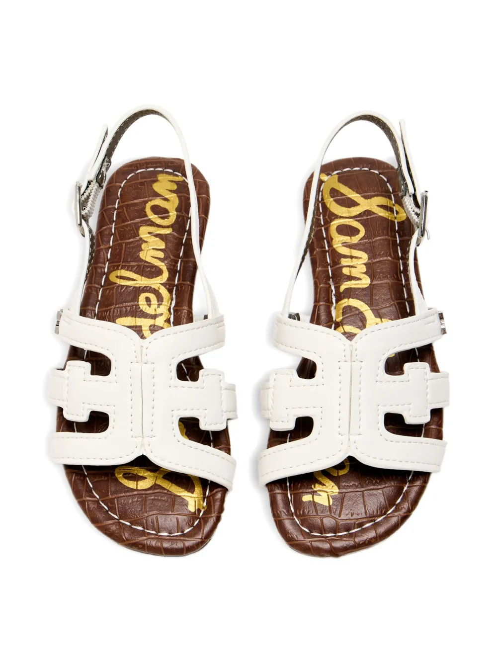 Sam Edelman Bella slingback cut-out sandals White