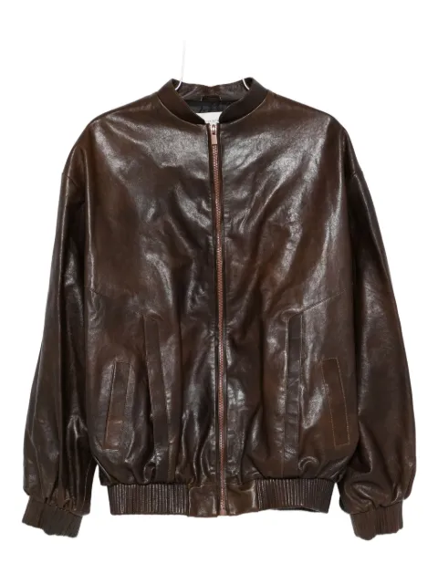 Magda Butrym zip-front leather bomber jacket