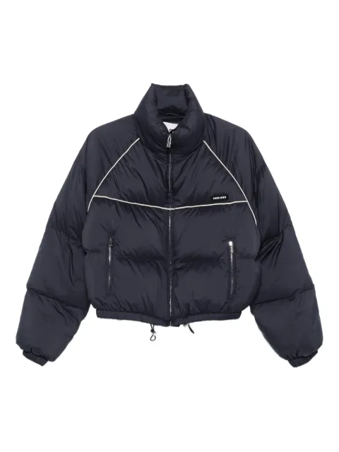 Miu Miu panelled cropped puffer jacket