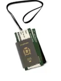 Balenciaga Passport leather phone holder - Green
