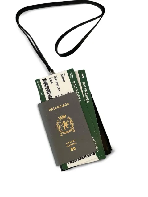 Balenciaga Passport leather phone holder