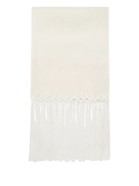 Brunello Cucinelli chevron fringe towel (70cm x 170cm)