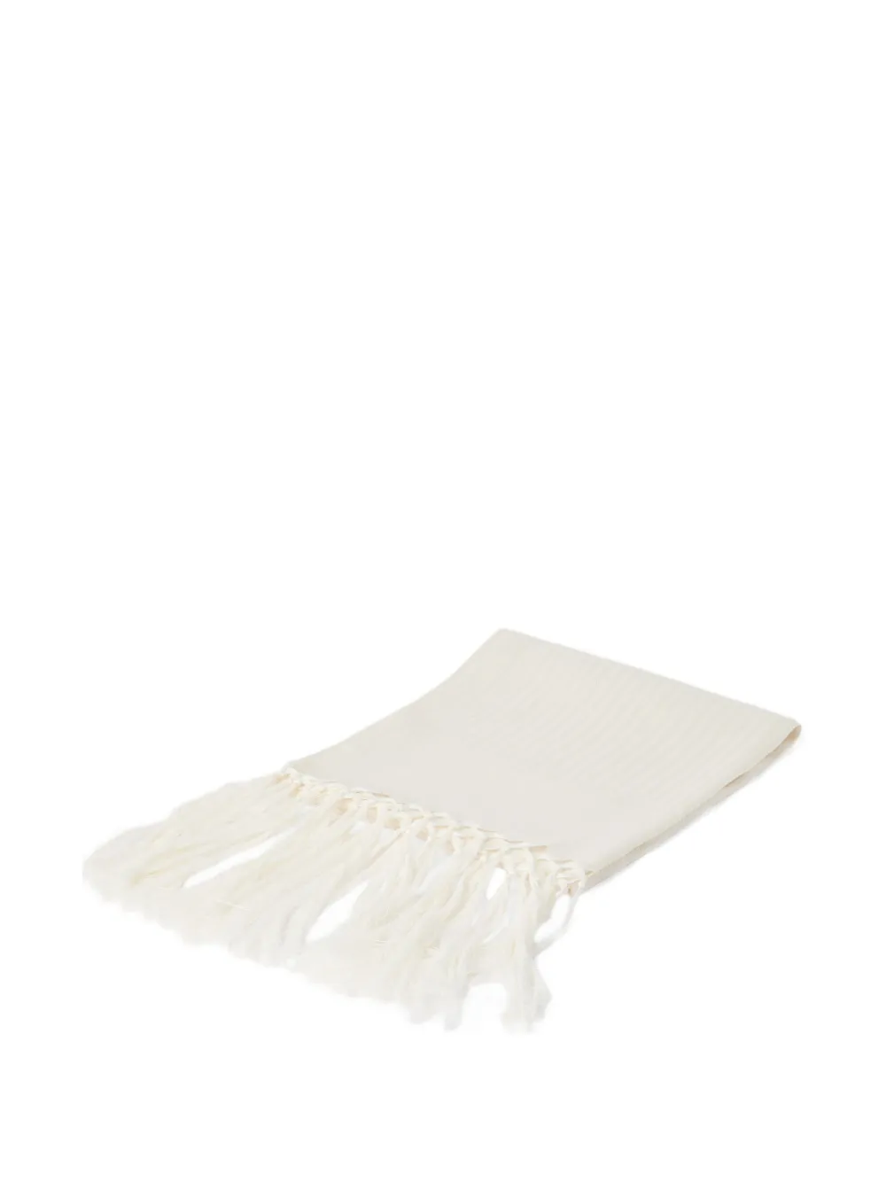 Brunello Cucinelli Chevron Fringe Towel (70cm X 170cm) In Neutral