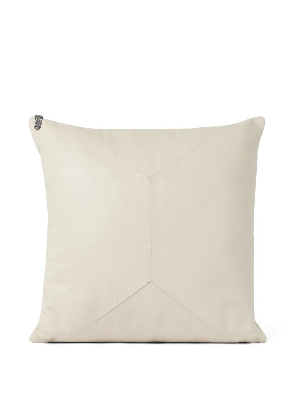 Brunello Cucinelli leather cushion (40cm x 40cm) | Neutrals | Image 1