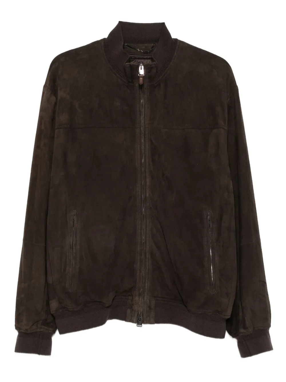 Canali suede bomber jacket Bruin