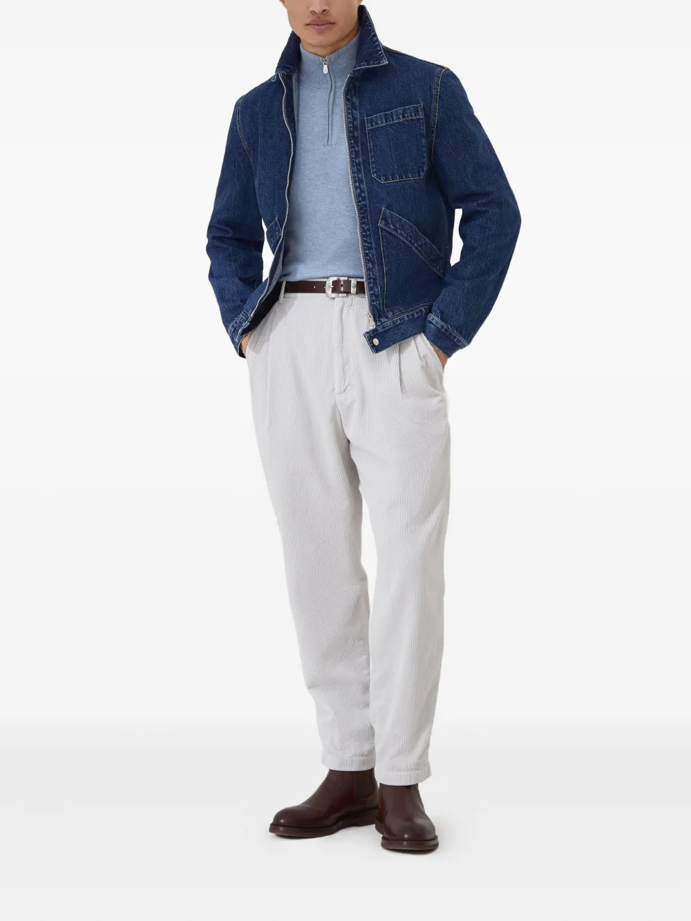 Brunello Cucinelli Jeansjacke mit aufgesetzter Tasche | Jeansjacken | Image 2