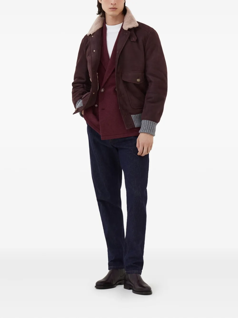 Brunello Cucinelli Gebreide blazer Rood