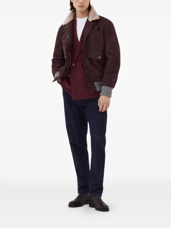極美品★BRUNELLO CUCINELLI★現行品★ダブル★ジャケット Brunello Cucinelli ニット ダブルジャケット | レッド