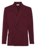 Brunello Cucinelli double-breasted knitted blazer - Red