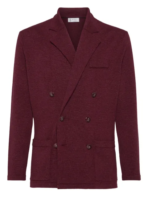 Brunello Cucinelli double-breasted knitted blazer