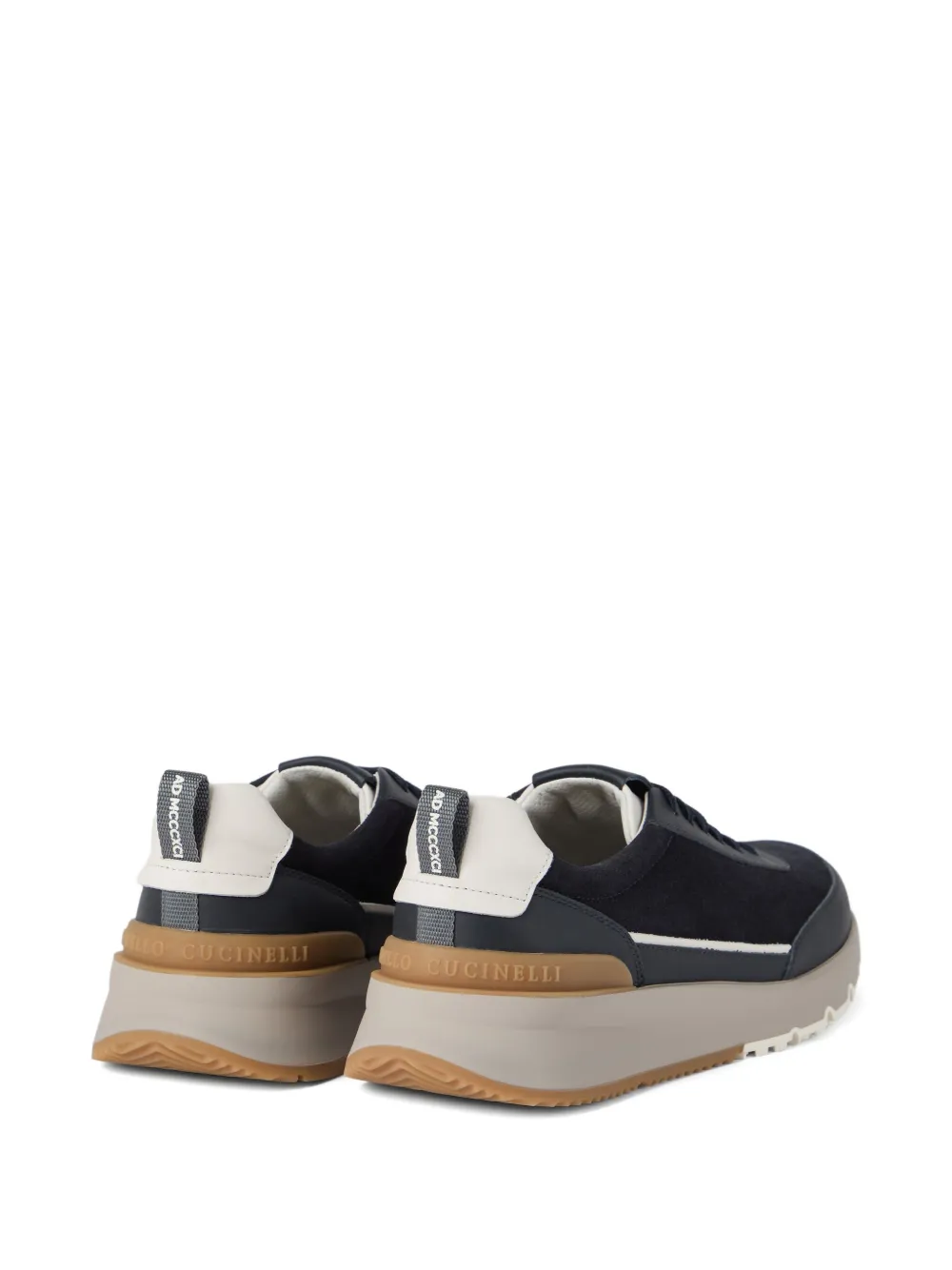 Brunello Cucinelli lace-up suede sneakers Blue