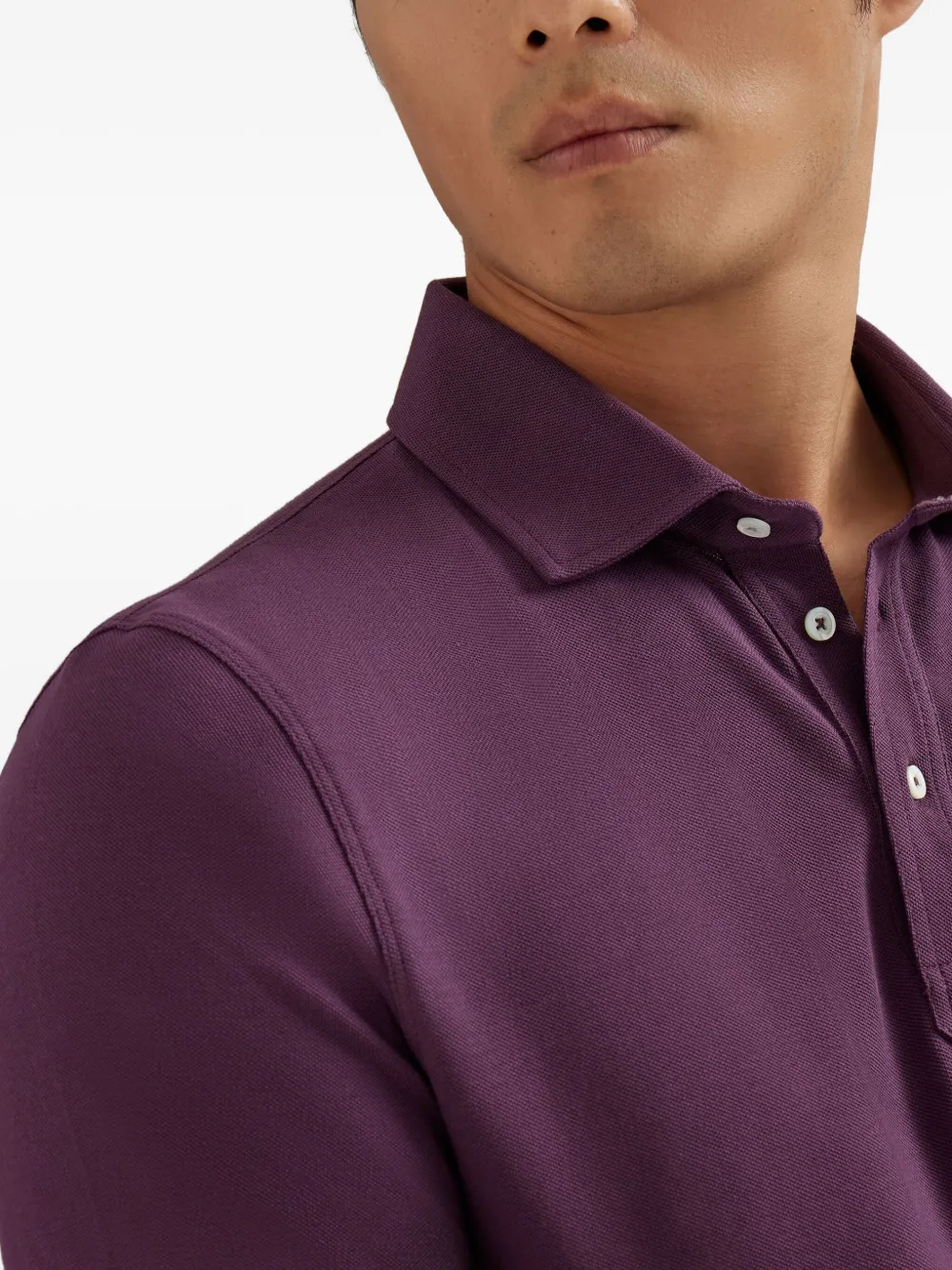 Brunello Cucinelli Katoenen poloshirt Paars