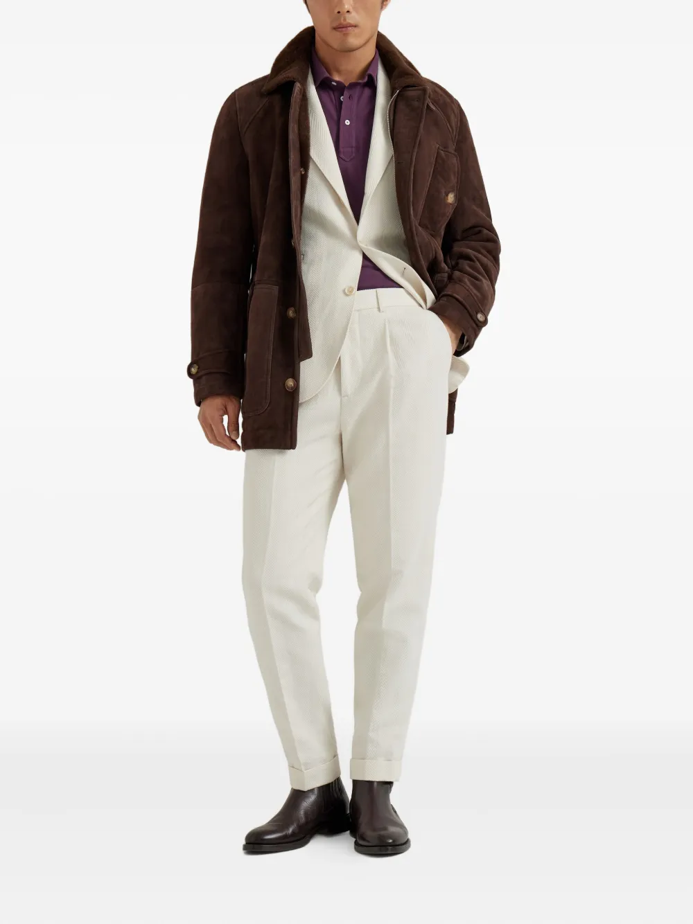Brunello Cucinelli Katoenen poloshirt Paars