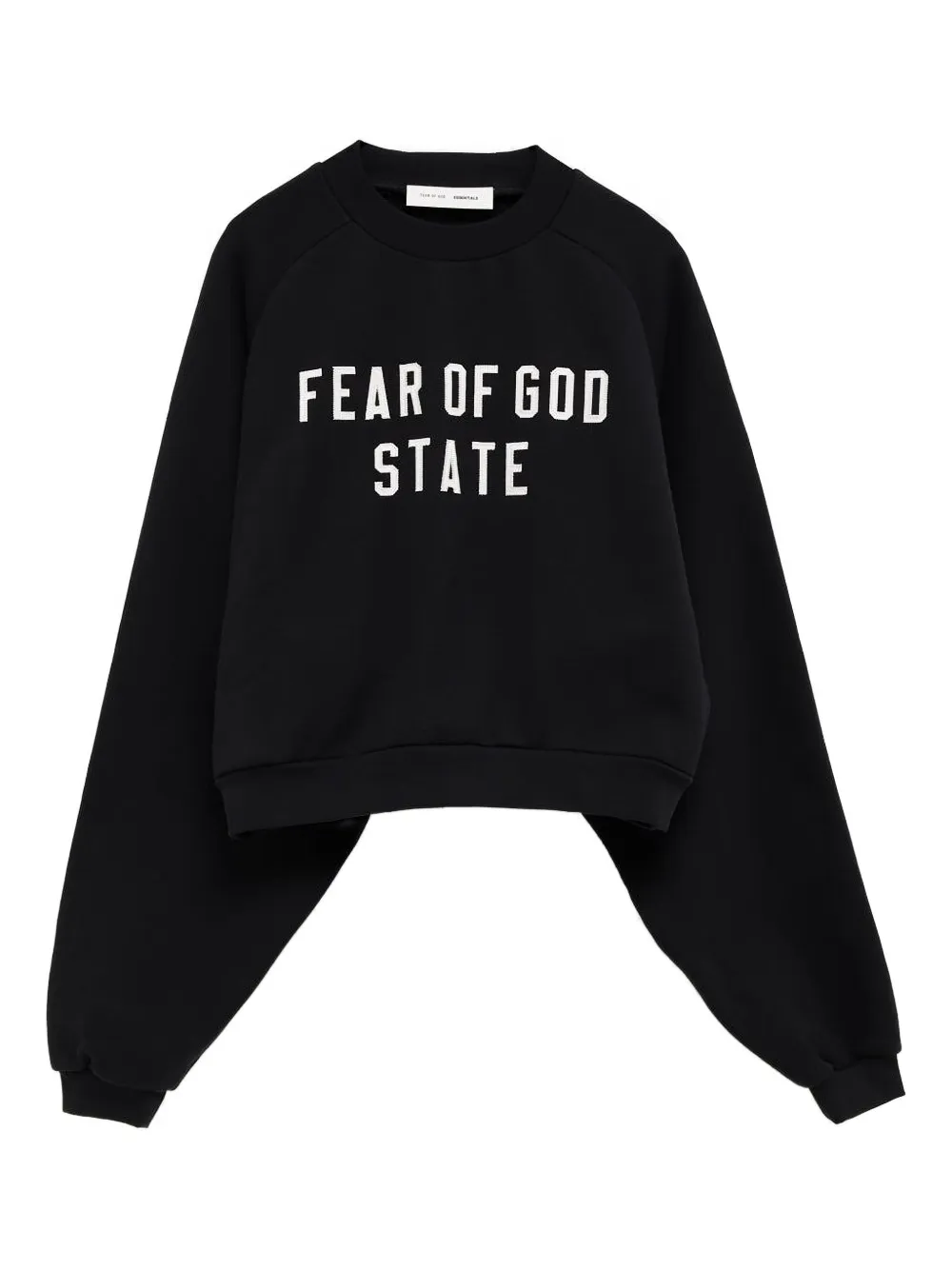 Essentials Embroidered Raglan Sweatshirt In Black