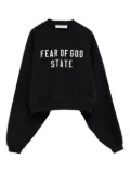 FEAR OF GOD ESSENTIALS embroidered raglan sweatshirt - Black