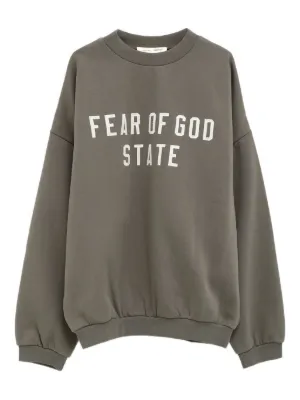 FEAR OF GOD ESSENTIALS Agasalho De Fleece Decote Careca | Verde