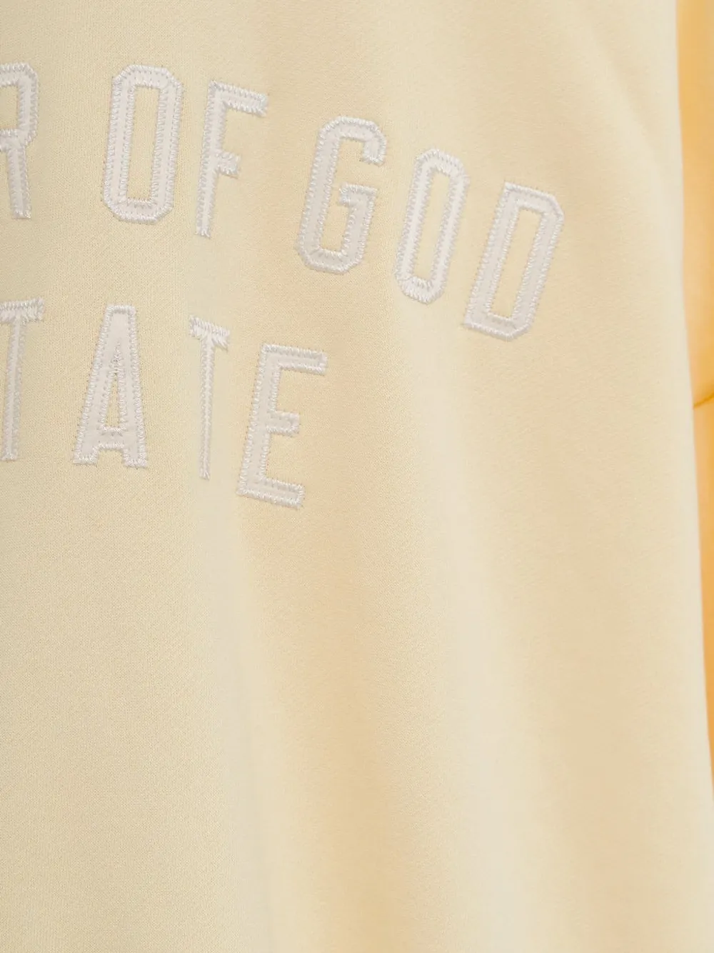 FEAR OF GOD ESSENTIALS embroidered-logo hoodie Geel