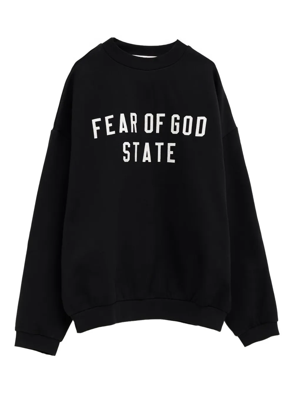 Essentials Mens Jet Black Brand-patch Relaxed-fit Cotton-blend Sweatshirt Xl In Black