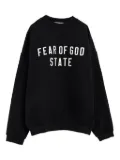 FEAR OF GOD ESSENTIALS logo-patch sweatshirt - Black