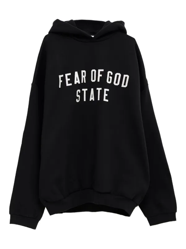 FEAR OF GOD ESSENTIALS ロゴ パーカー | ブラック | FARFETCH JP