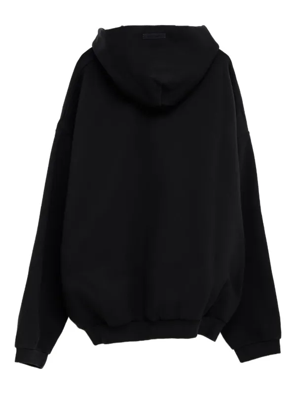 FEAR OF GOD ESSENTIALS logo-patch Hoodie Black FARFETCH IN