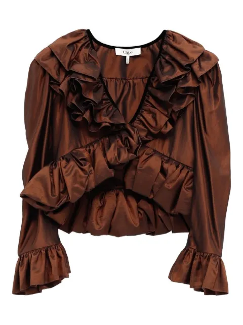 Chloé ruffled-trimmed blouse