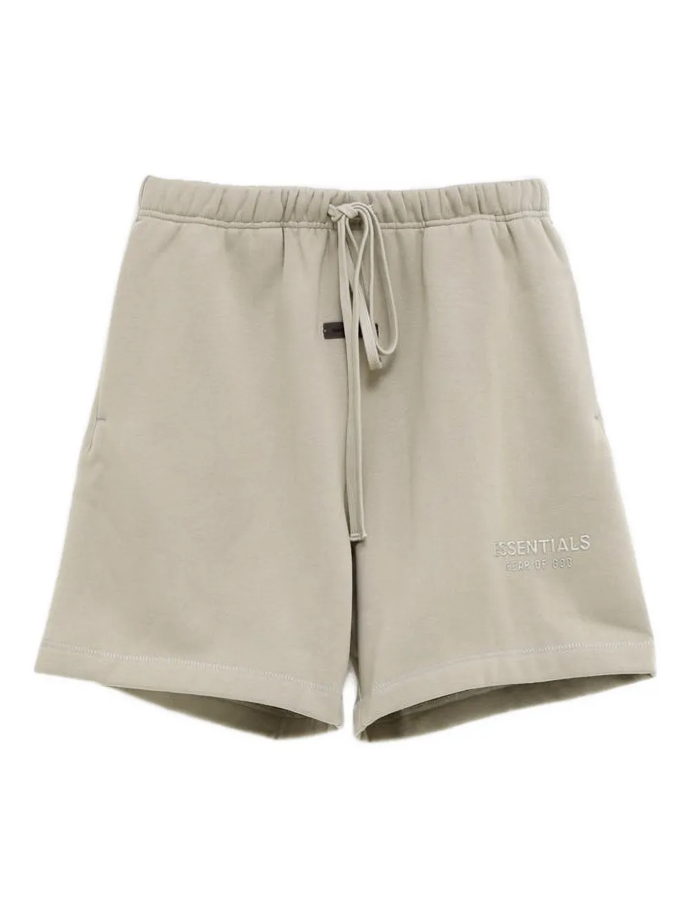 FEAR OF GOD ESSENTIALS logo-embroidered elasticated-waist shorts Beige