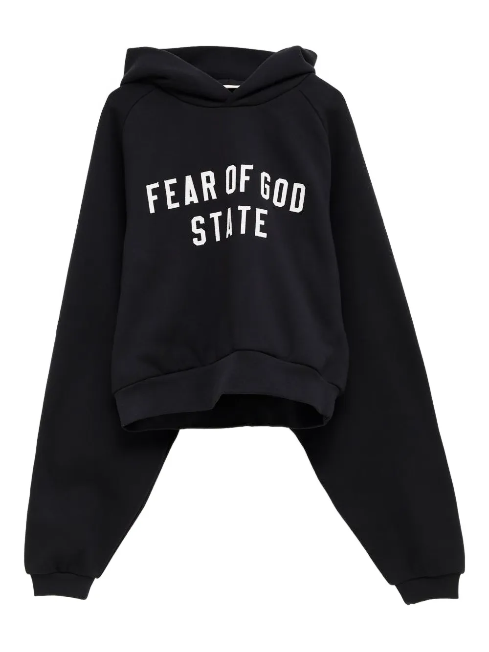 FEAR OF GOD ESSENTIALS embroidered-logo hoodie | Black | Image 1