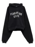 FEAR OF GOD ESSENTIALS embroidered-logo hoodie - Black