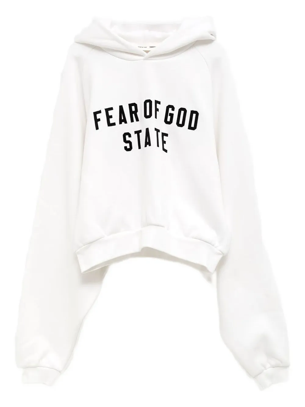 Essentials Logo-embroidered Hoodie In White