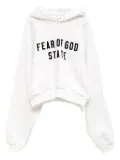 FEAR OF GOD ESSENTIALS logo-embroidered hoodie - White
