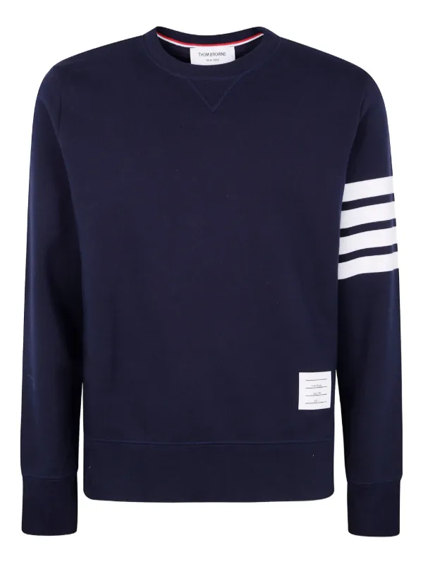 パーカー・フーディ Thom Browne \"4-Bar\" Crew Neck Sweatshirt Blue Thom Browne 4-Bar crew-neck Sweatshirt | Blue | FARFETCH