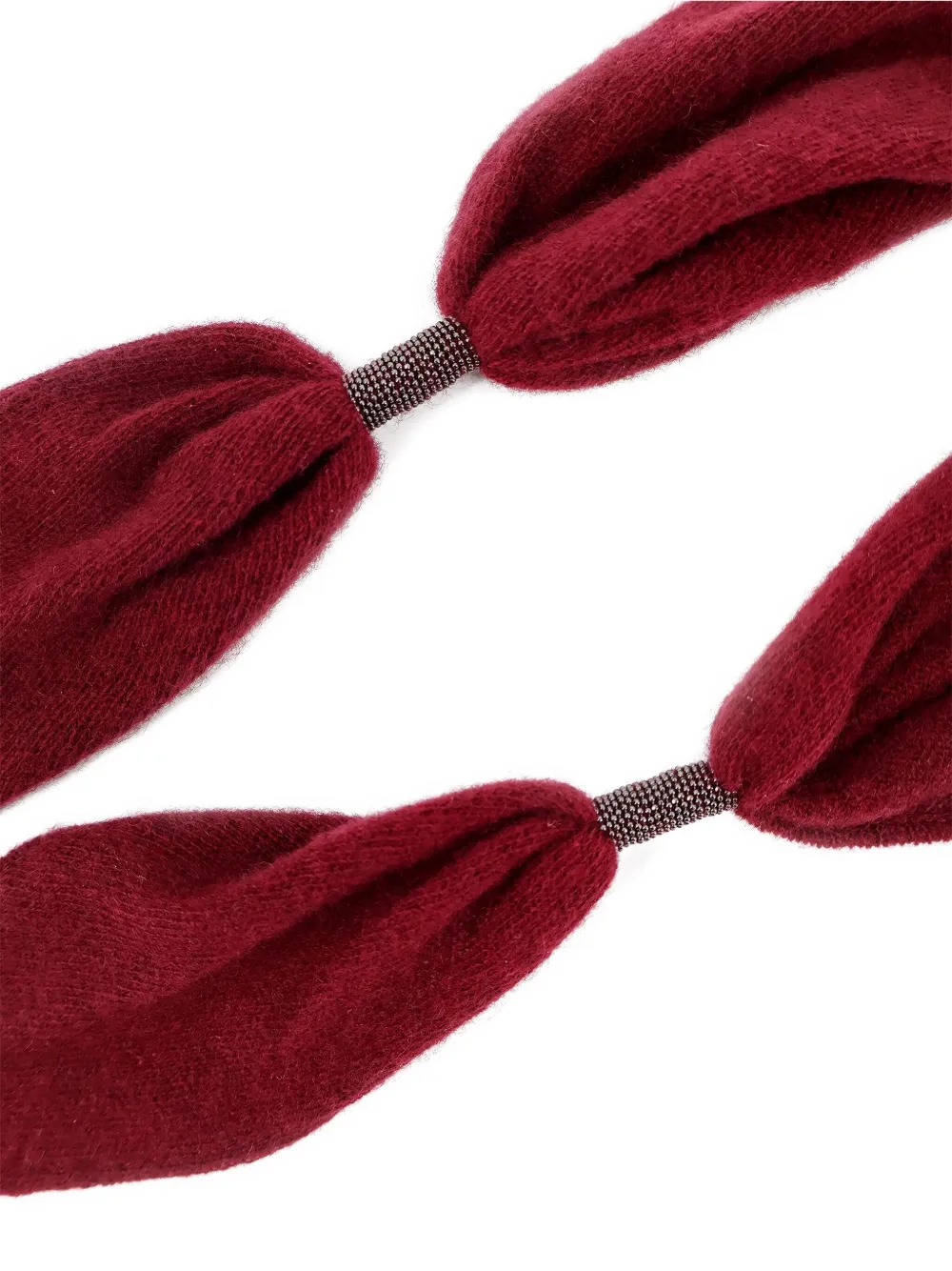 Brunello Cucinelli cashmere scarf Rood
