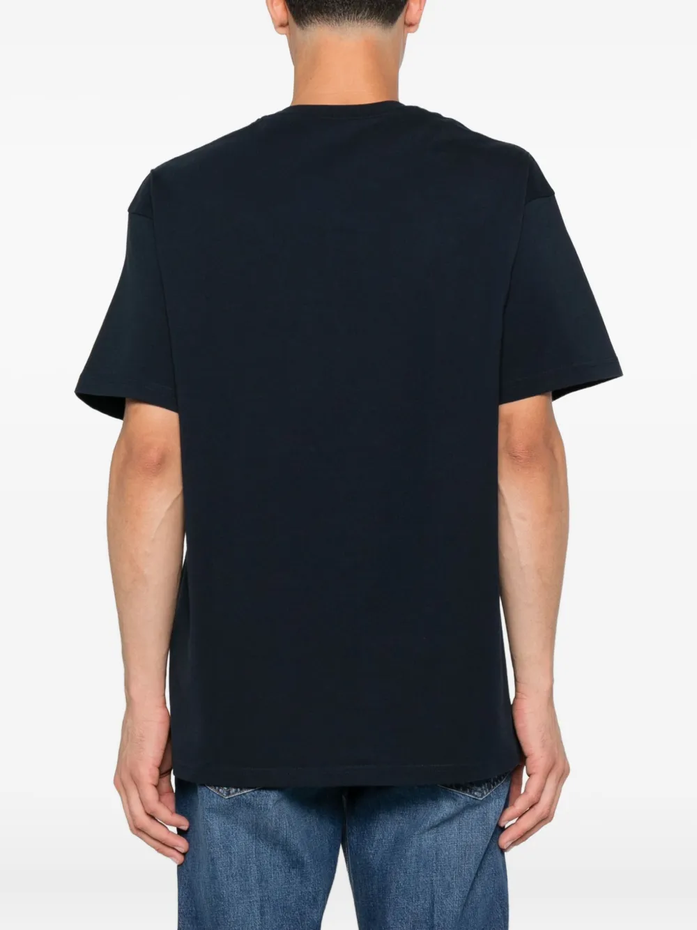Givenchy Katoenen T-shirt met geborduurd logo Blauw