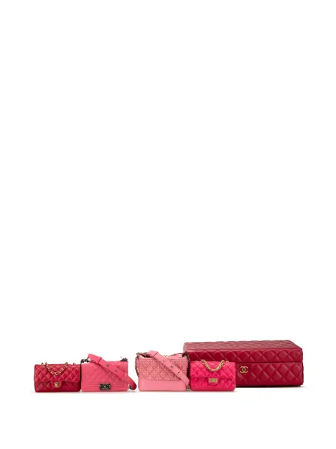 CHANEL Pre-Owned 2020 Limited Edition Success Story Quilted Lambskin Trunk Set of 4 Mini Bags crossbody bag