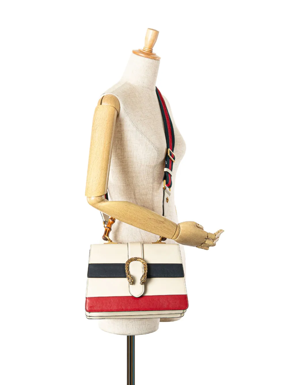 Gucci Pre-Owned 2016-2025 Medium Leather Bamboo Dionysus Web satchel | Pre-Owned | Image 2