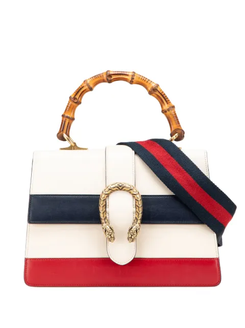 Gucci Pre-Owned شنطة 'بامبو ديونيسوس' متوسطة جلد بحمالة كتف وشريط ويب 2016-2025