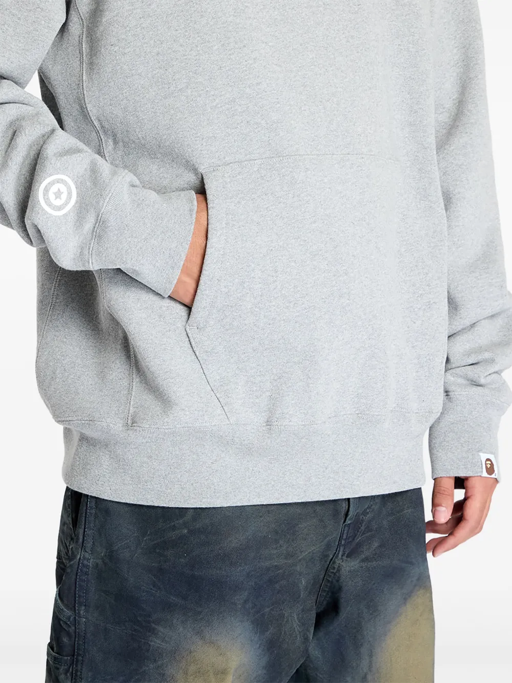 A BATHING APE Hoodie met haaienprint Grijs