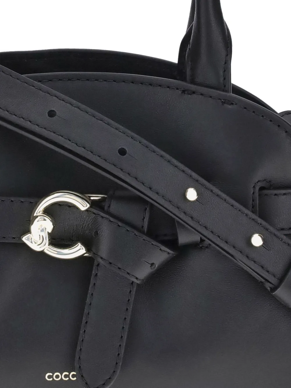 Coccinelle Sabine shopper met gespdetail en handgreep Zwart