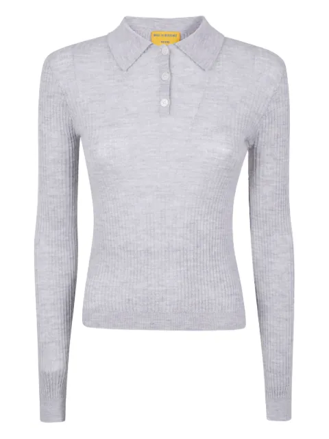 Guest In Residence ribbed polo neck top