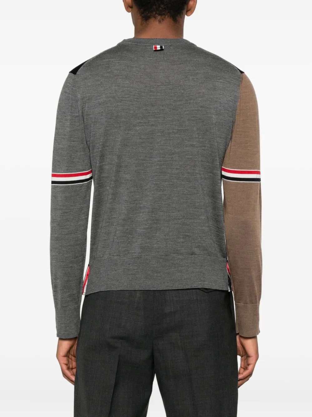 Thom Browne Wollen trui met vlakken Blauw