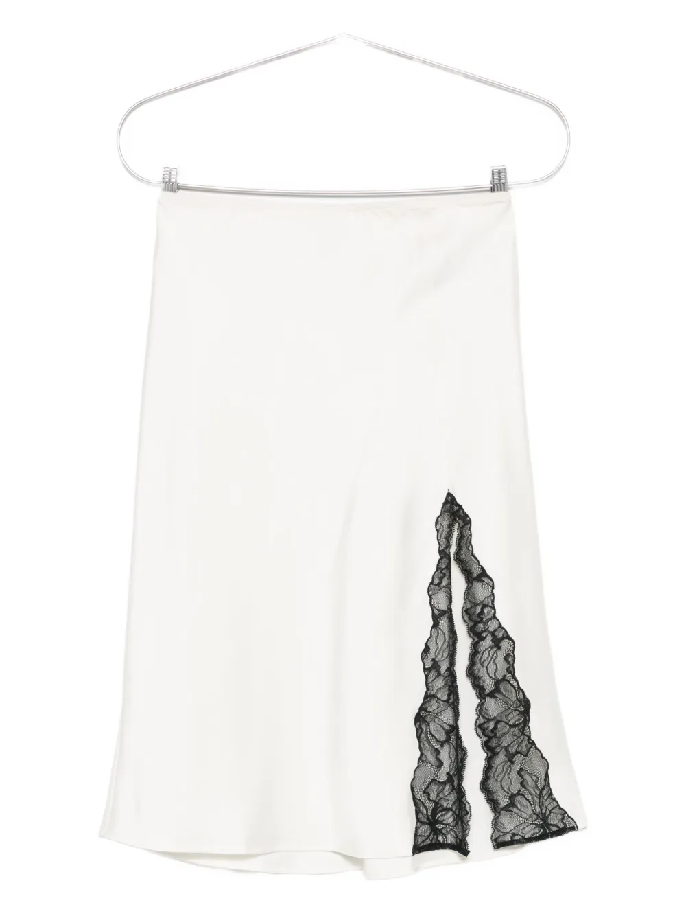Calvin Klein lace-insert slit skirt - ニュートラル Calvin Klein lace-insert slit skirt - ニュートラル