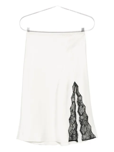 Calvin Klein lace-insert slit skirt