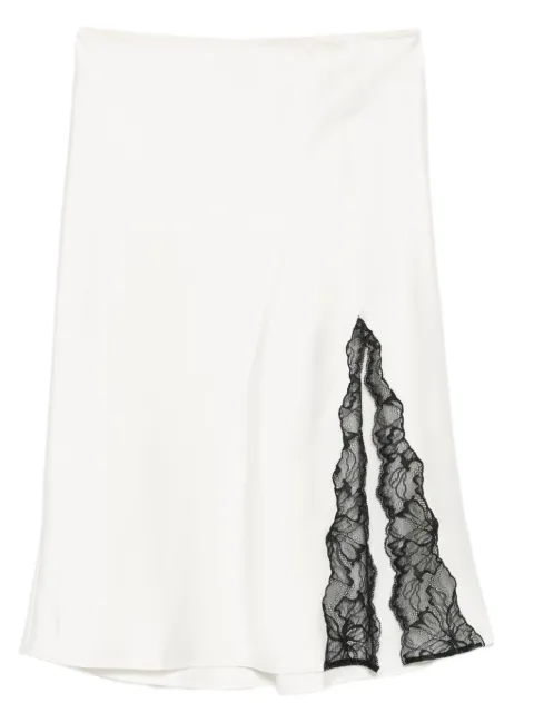 Calvin Klein lace-insert slit skirt