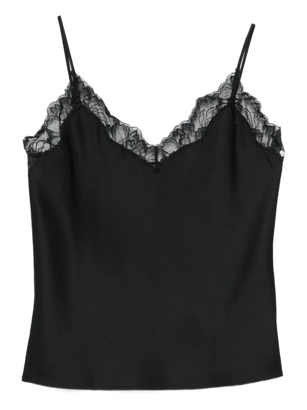 Calvin Klein Hemd met afwerking van kant Zwart