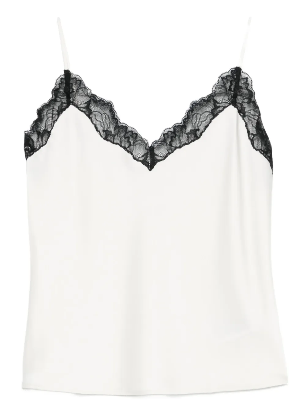 Calvin Klein lace-trimmed camisole top Beige