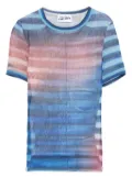 Jean Paul Gaultier striped mesh top - Blue